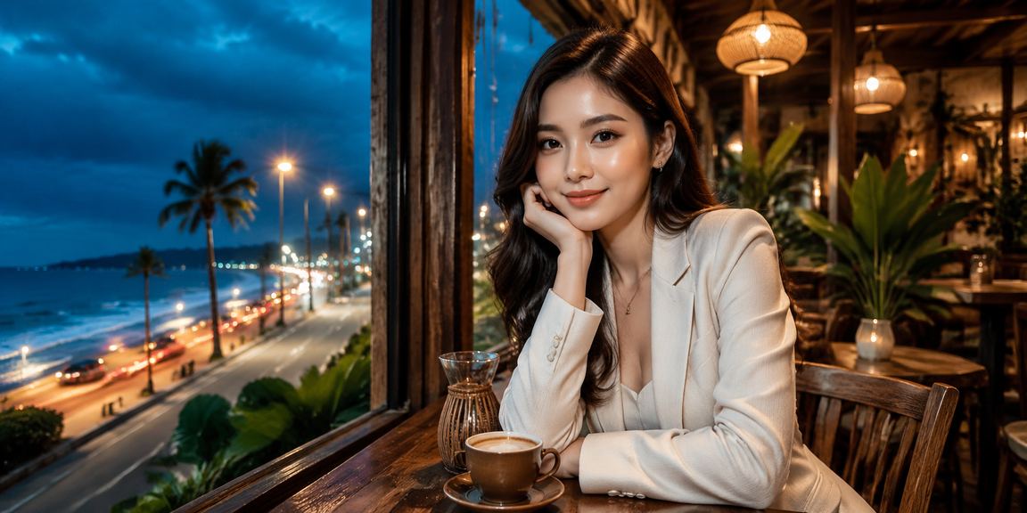 Quán cà phê Mũi Né minh họa thói quen xem cá cược và casino trên di động